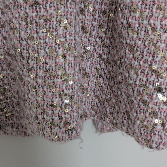 Disney Princess Tweed Coat Girls 5/6 Pink Sequins Faux Fur Dress-up Fairytale - Picture 10 of 10